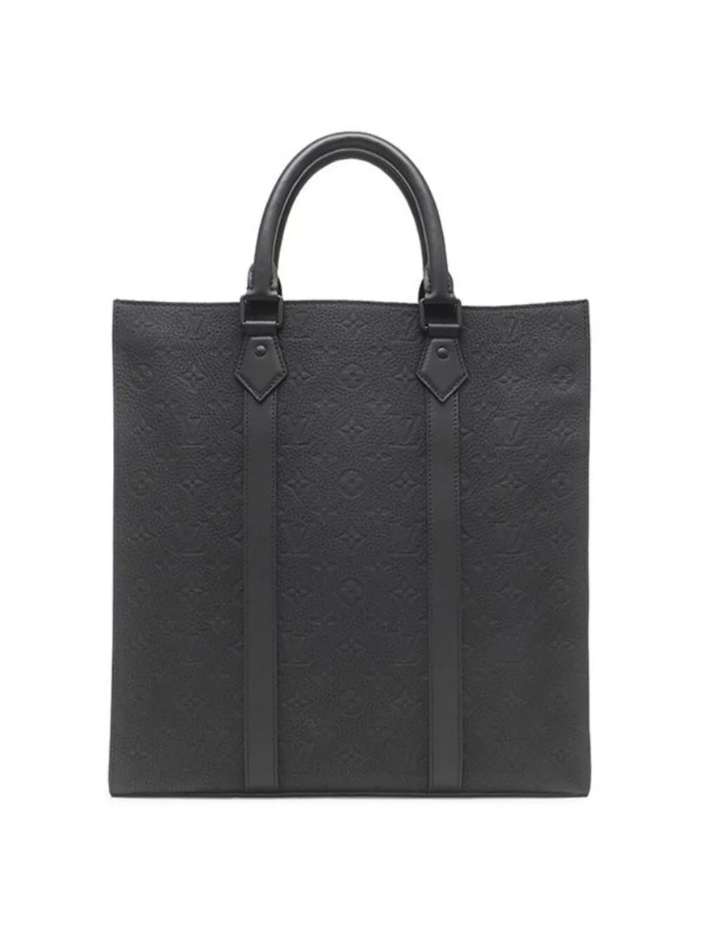 Louis Vuitton 2-Way Sac Plat Leather Taurillon Black Tote Bag